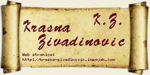 Krasna Živadinović vizit kartica